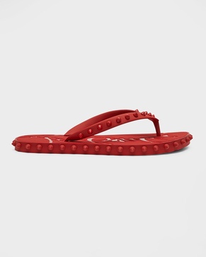 Loubi Donna Spike Red Sole Flip Flops