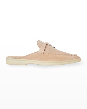 Babouche Charms Walk Suede Mule Loafers