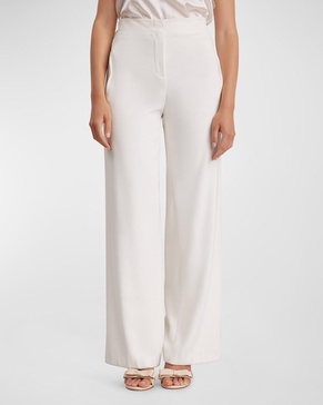 Preston High-Rise Wide-Leg Crepe Pants