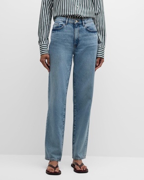 Birkin Mid-Rise Straight-Leg Jeans