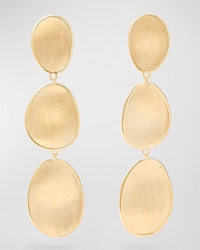 Lunaria 18K Triple-Drop Earrings