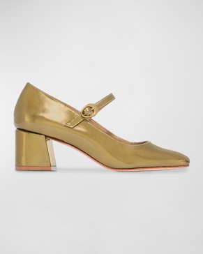 Ancona Patent Mary Jane Pumps