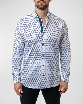 Men's Fibonacci Mirror Dress Shirt