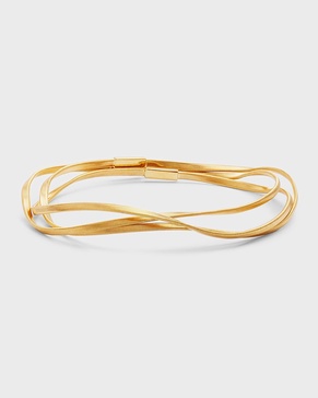 Marrakech 18K Three Strand Coiled Rigid Bangle