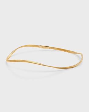 Marrakech 18K Yellow Gold Single Strand Rigid Coiled Bangle