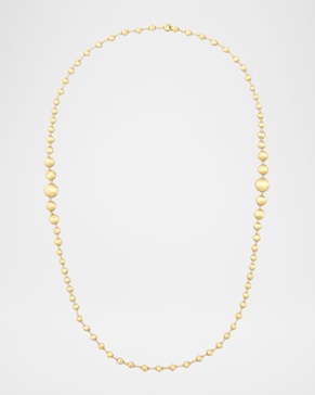 Africa 18K Yellow Gold Graduated Necklace, 36"