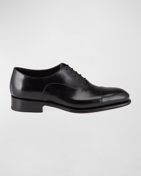 Men's Isaac Cap-Toe Leather Oxford Shoes