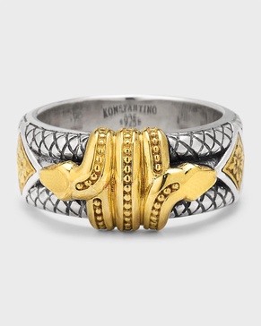 Men's Two-Tone Serpent Band Ring