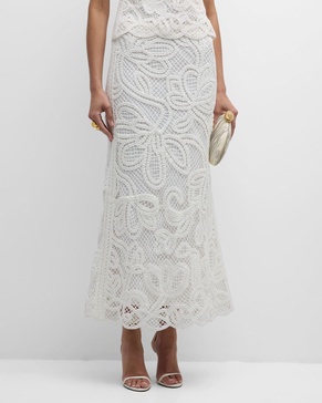 Rachael Sequin Lace Maxi Skirt