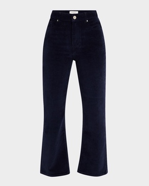 Meredith Corduroy High-Rise Cropped Flare Pants