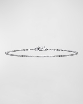 Skinny Diamond Tennis Bracelet, 6"L