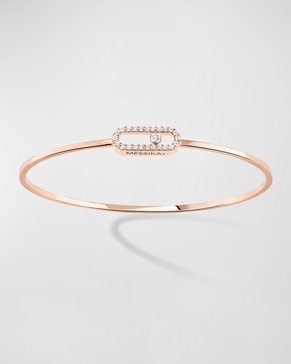 Move Uno 18K Pink Gold Flex Diamond Pave Bracelet