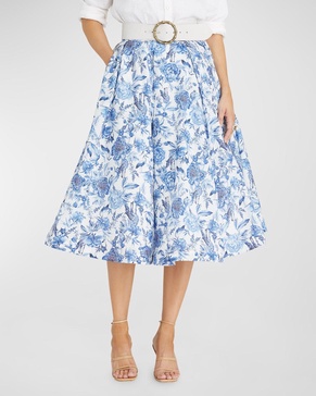 Azalea Katherine Belted Midi Skirt