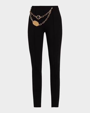 Double Chain Belted Ankle Leggings