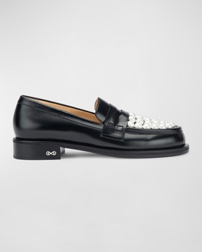 Sirene Pearly Stud Penny Loafers