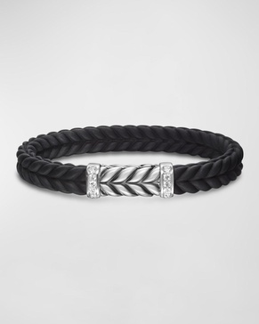 9mm Men's Chevron Rubber Bracelet