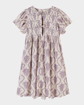 Pleated Floral-Print Organic Cotton Nightie