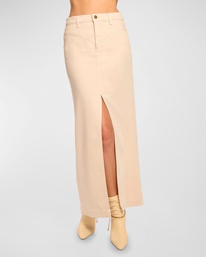 Xavier Denim Maxi Skirt