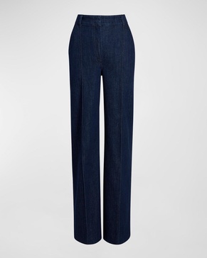 High Rise Denim Trousers