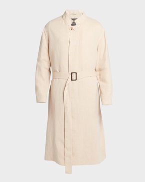 Men's Edvin Linen Trench Coat