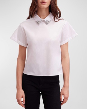 Bastide Jewel-Embellished Poplin Shirt