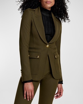 Military Peaked Lapel Blazer