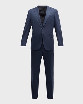 Men's Textured Solid Suit