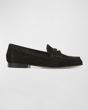 Suede Coin Penny Loafers