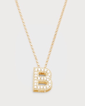 18k Diamond Princess Letter Necklace