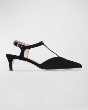 Malta Suede T-Strap Pumps