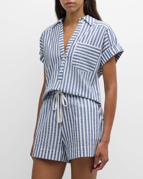 Almera Stripe Short-Sleeve Top