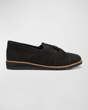 Eena Suede Twist Slip-On Loafers