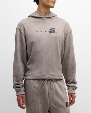 Men's Transit Splatter Cropped Hoodie