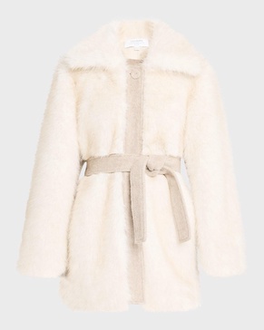 Belted Faux Fur Coat