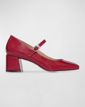 Ancona Patent Mary Jane Pumps