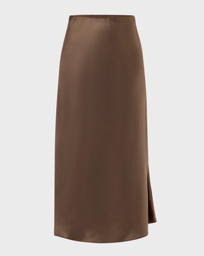 Boshan Straight Satin Maxi Skirt