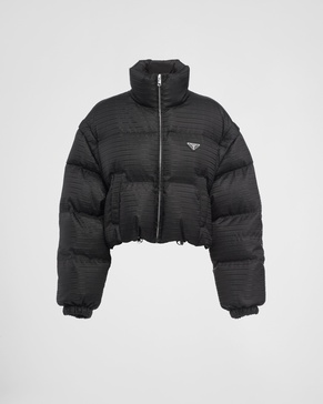 Re-Nylon cropped down jacket