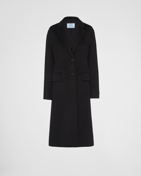 single-breasted cashgora coat