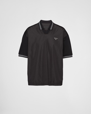 Re-Nylon pique polo shirt