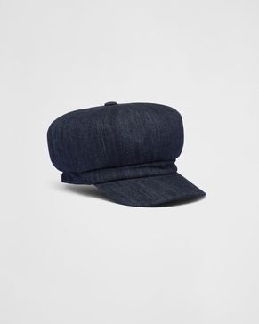 logo-plaque denim cap