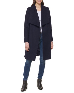 Cole Haan Wool-Blend Wrap Coat