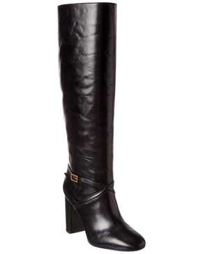 Tory Burch Pull-On Leather Knee-High Boot