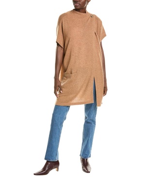 luxe wool & cashmere-blend poncho