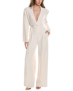 Norma Kamali Single-Breasted Straight Leg Jumpsuit