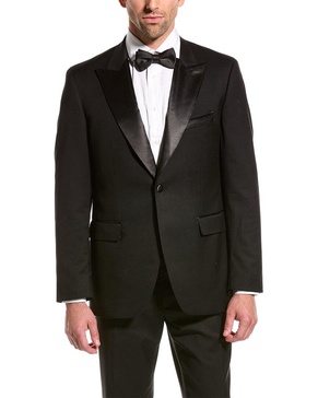 ALTON LANE Mercantile Tuxedo Tailored Fit Suit with Flat Front Pant