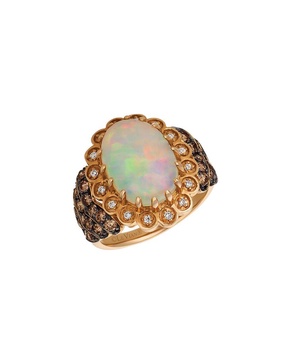 Le Vian® Chocolatier 14K Strawberry Gold 3.92 ct. tw. Diamond & Opal Ring