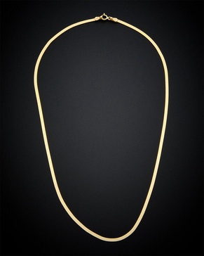 14K Italian Gold Herringbone Necklace