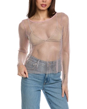 Free People Low Back Fishnet Top