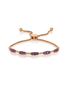 Le Vian® 14K Strawberry Gold 1.06 ct. tw. Diamond & Amethyst Bracelet