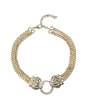 Eye Candy LA The Luxe Collection Crystal Leopard Statement Necklace